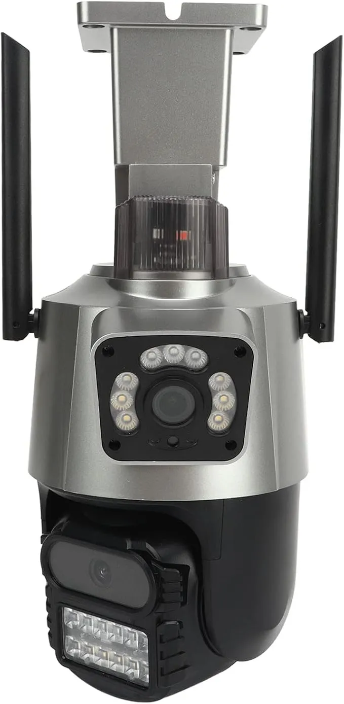 Wifi Güvenlik Kamerası, 100-240V Güvenlik Kamerası 2 Yönlü Ses 400W ABS (AB Tak)
